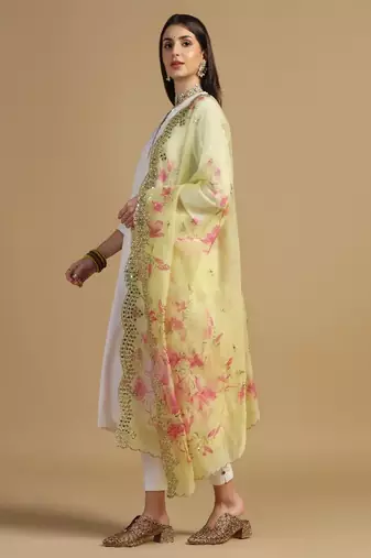 Digital print orgenza sequnce work dupatta for women and girls to wear on gown chaniya choli kurti etc