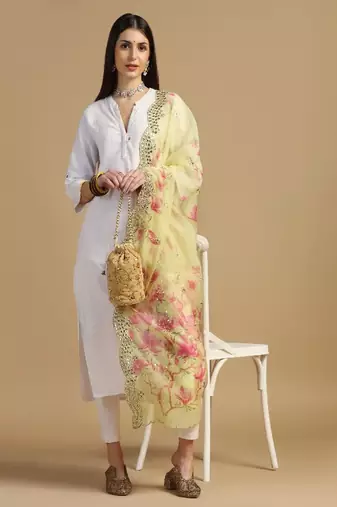 Digital print orgenza sequnce work dupatta for women and girls to wear on gown chaniya choli kurti etc