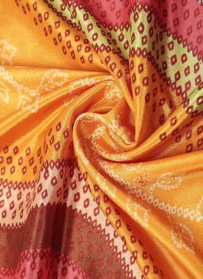 Digital floral motif print chinon silk embroadery sequnce work traditional dupatta wear on kurti for women and girls 4