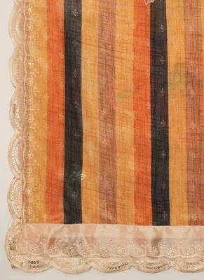 Digital floral motif print chinon silk embroadery sequnce work traditional dupatta wear on kurti for women and girls 3