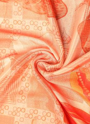 Digital floral motif print chinon silk embroadery sequnce work traditional dupatta wear on kurti for women and girls 4