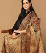 Digital Ethnic Motif Print Chanderi Cotton Zari Embroadery Work Regular Dupatta Wear on Kurti For Women and Girls