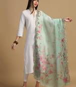 Digital print orgenza sequnce work dupatta for women and girls to wear on gown chaniya choli kurti etc