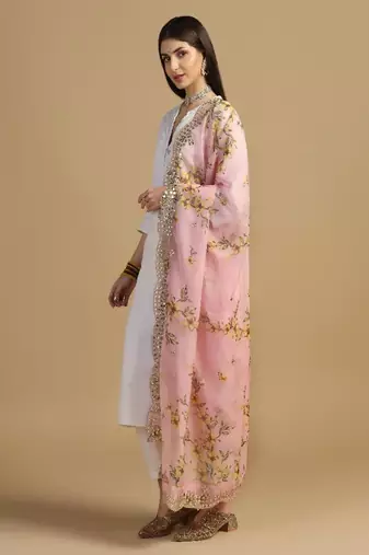 Digital print orgenza sequnce work dupatta for women and girls to wear on gown chaniya choli kurti etc