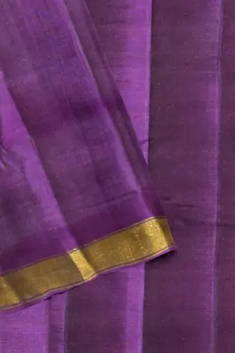 Purple mulberry pure silk single ikkat  saree