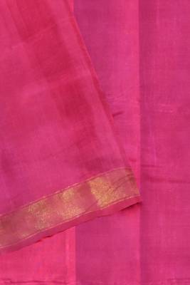 Pink mulberry pure silk single ikkat  saree 5