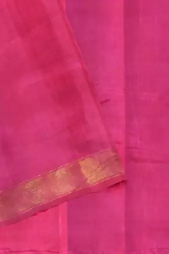 Pink mulberry pure silk single ikkat  saree