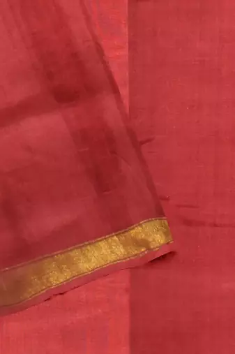 Red mulberry pure silk single ikkat  saree