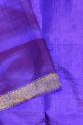 Purple mulberry pure silk single ikkat  saree 5