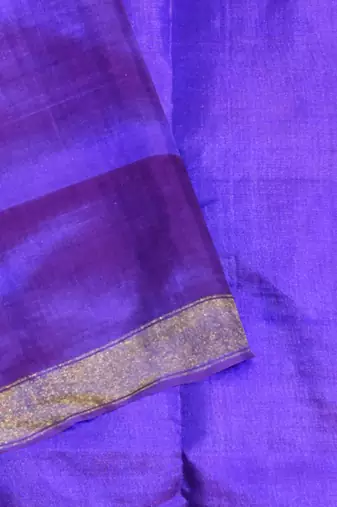 Purple mulberry pure silk single ikkat  saree