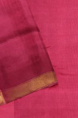 Pink and grey mulberry pure silk single ikkat  saree 5