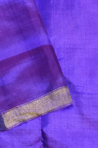 Purple and yellow mulberry pure silk single ikkat  saree