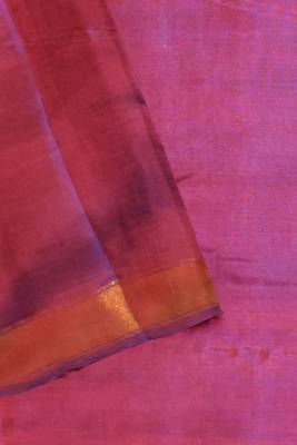 Magenta mulberry pure silk single ikkat  saree 5