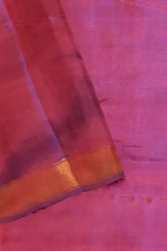 Magenta mulberry pure silk single ikkat  saree