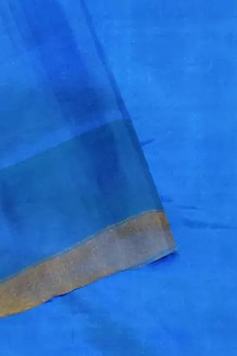 Turquoise blue mulberry pure silk single ikkat  saree