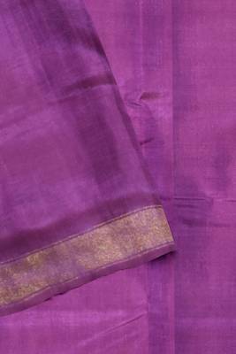 Blue and magenta mulberry pure silk single ikkat  saree 5