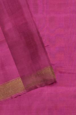 Lavendar and pink mulberry pure silk single ikkat  saree 5