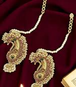 9blings gold plated peacock shape ear cuff earrings