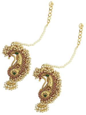 9blings gold plated peacock shape ear cuff earrings 2