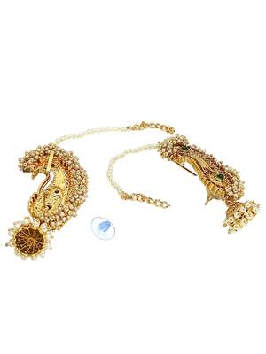 9blings gold plated peacock shape ear cuff earrings 3