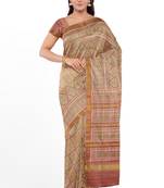 Gajari pink mulberry pure silk single ikkat  saree