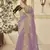 Lavender georgette party wear embroidered saree with blouse fabric 