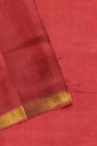 Red and yellow mulberry pure silk single ikkat  saree
