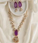 Ridha purple elephant necklace