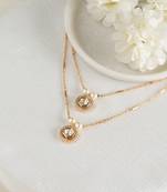 Tatva multilayered polki pendant chain