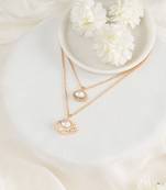 Rivayat polki multilayered chain pendant