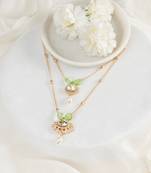 Rumani polki multilayered necklace