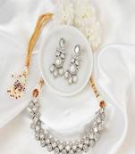 Lunar glint polki necklace