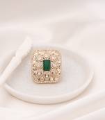 Ritvi green polki ring