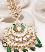 Sitara polki green maangtikka