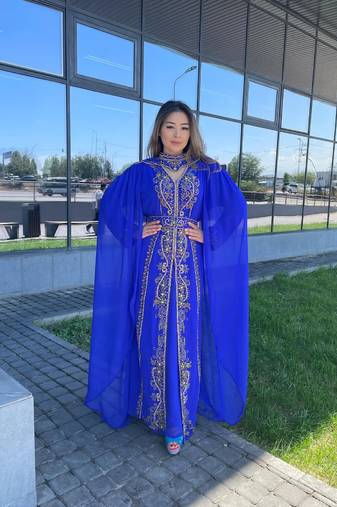 SALE Luxury Bedded Crystal Work Moroccan Dubai Kaftans Wedding Bridesmaid Dress