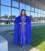 SALE Luxury Bedded Crystal Work Moroccan Dubai Kaftans Wedding Bridesmaid Dress