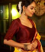 Maroon Dupion Silk Designer Blouse