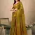 Green contrast weave pallu tissue silk saree with lining blouse