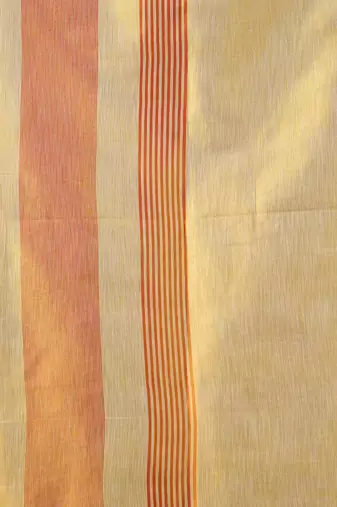 Lemon contrast weave pallu tissue silk saree with lining blouse