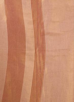 Peach contrast weave pallu tissue silk saree with lining blouse 4