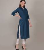 Rama simple plain and straight ruby cotton kurti