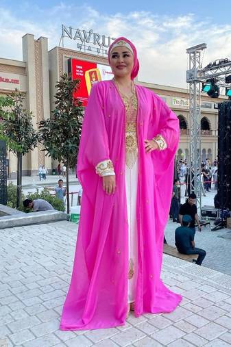 SALE Luxury Bedded Crystal Work Moroccan Dubai Kaftans Wedding Bridesmaid Dress