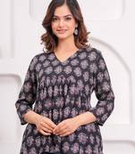 Handmade jaipuri artisans block printed rayon fabric designer tops & tunics