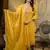 Mustard color silk blend ethnic embroidered readymade salwar kameez