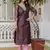 Purple color shimmer silk embroidery work formal kurta