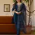 Blue color viscosee chanderi fabric partywear readymade kurta set