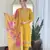 Yellow color chanderi fabric partywear readymade kurta set