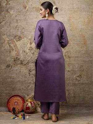Lavender color viscosee rayon partywear readymade salwar kameez for trendy looks 2