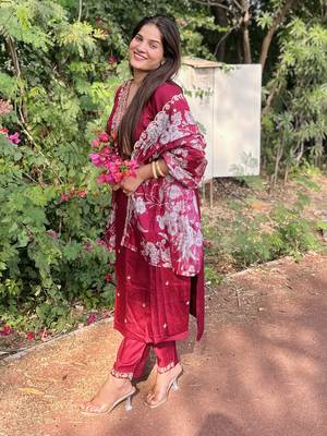 Maroon color viscose rayon fabric partywear readymade salwar kameez for trendy looks 4