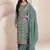 Green embroidered jacquard pakistani salwar suit